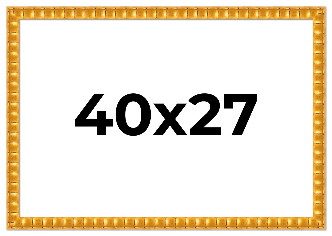 40x27 Bamboo Picture Frame with UV-Resistant Acrylic & Acid Free Backing, Available in 4 Finishes - Brown, Black, Gold, and Natural